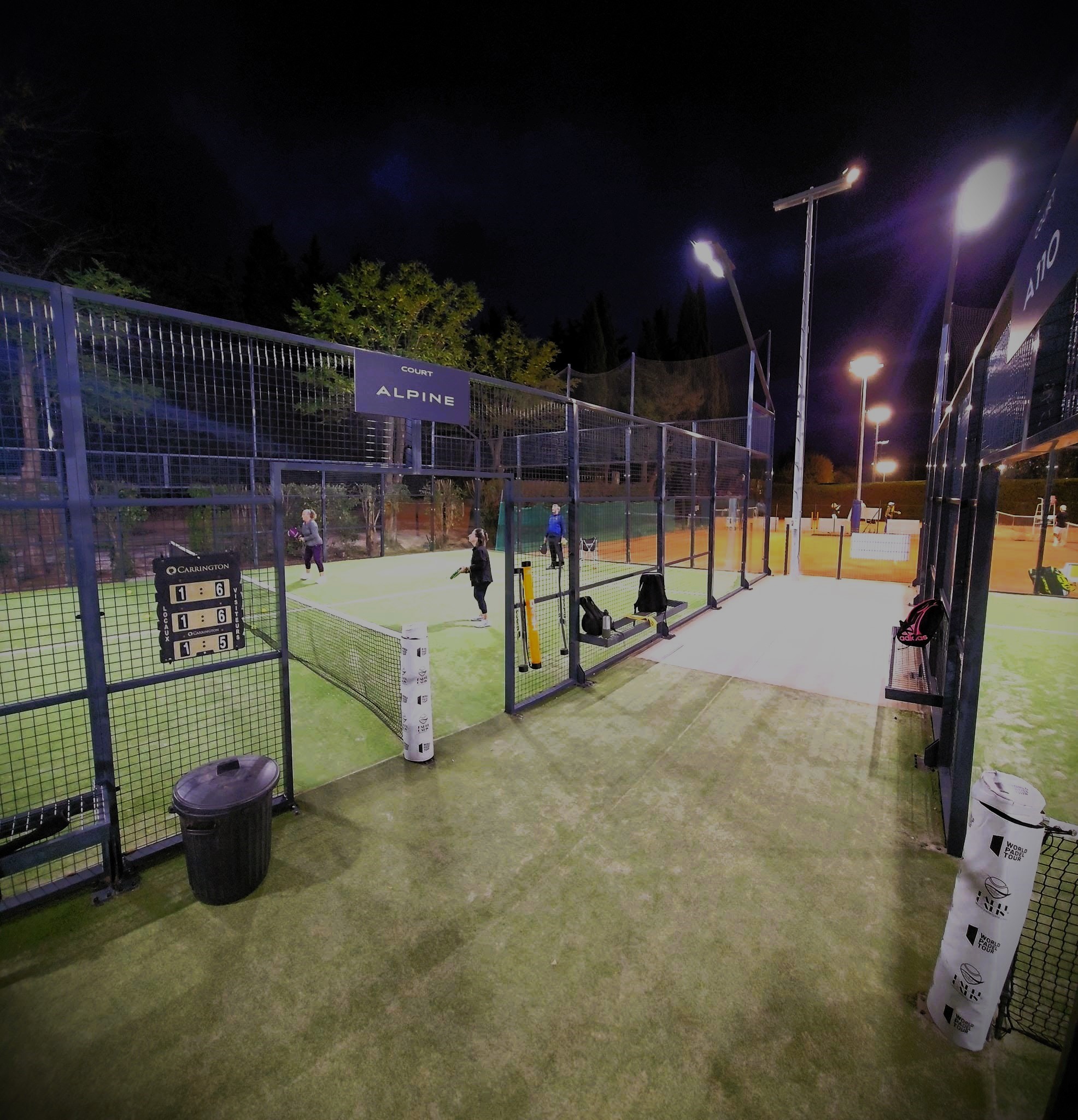 Terrain de Padel de nuit au TC Biterrois
